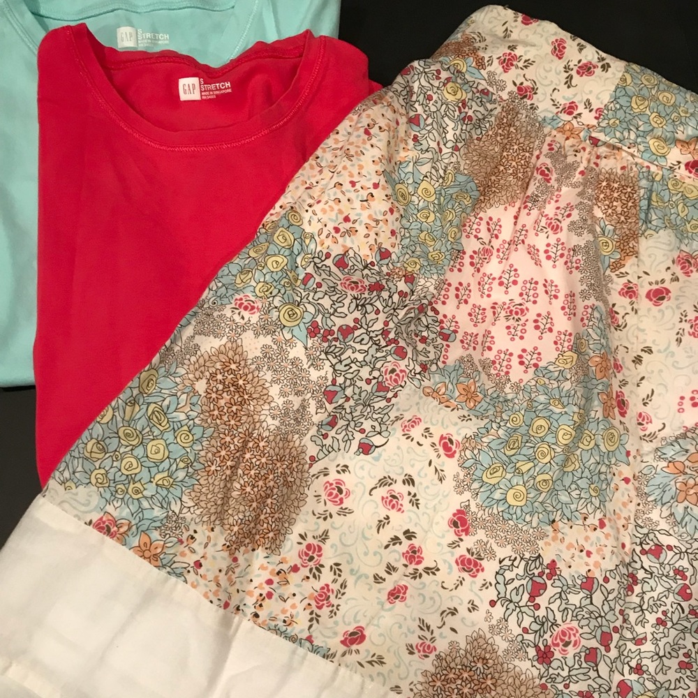 Star City Boho Floral Skirt with Tie Back 9 EUC